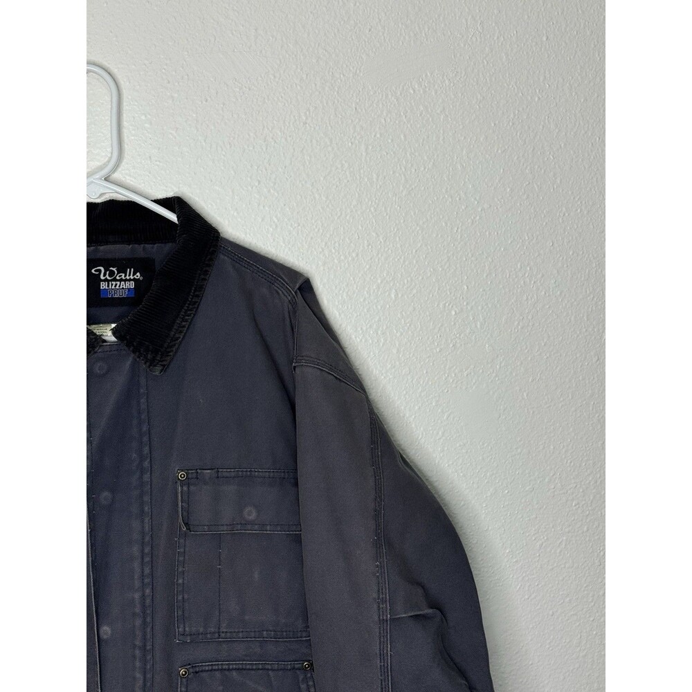 VTG Walls Blizzard Pruf Canvas Jacket Mens Large Chore Barn Work Distressed Coat - Picture 4 of 16